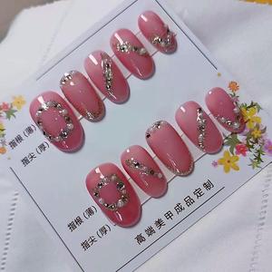 2023新款穿戴甲高级感指甲贴片美甲贴片甲片成品重复穿戴式美甲贴