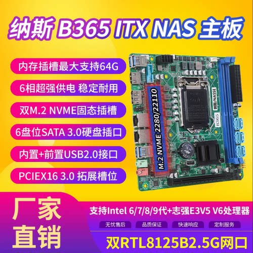 B365itx主板黑群晖fnOS飞牛