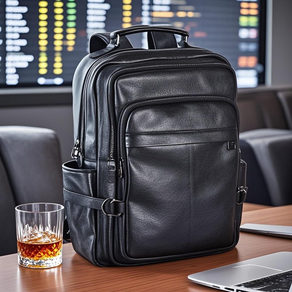 2025新款真皮男士双肩包头层牛皮大容量潮牌百搭电脑背包旅行包