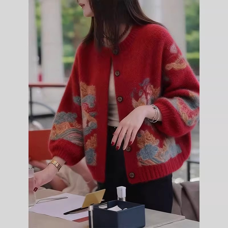 超好看慵懒高级感针织毛衣开衫外套女2025新款秋季小个子大码女装