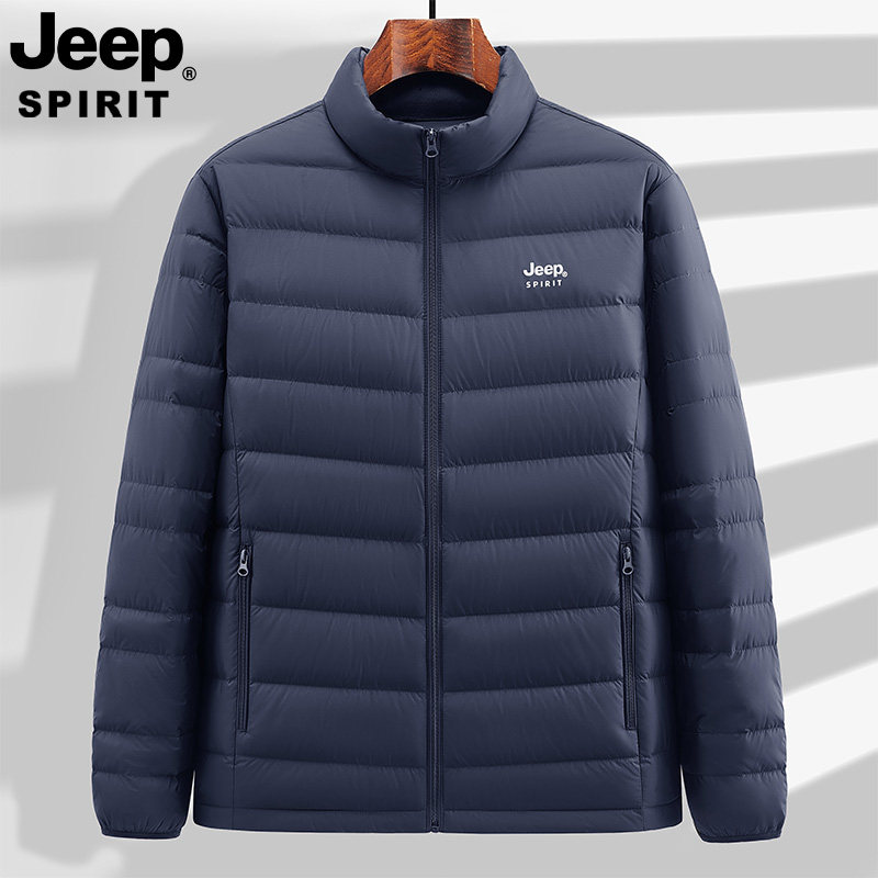 JEEP SPIRIT轻薄羽绒服男冬季薄款2025新款冬短款男士外套男装