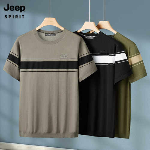 JEEP吉普男士短袖t恤青年休闲