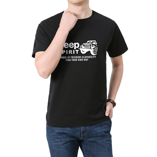 男士JEEP吉普纯棉短袖T恤上衣
