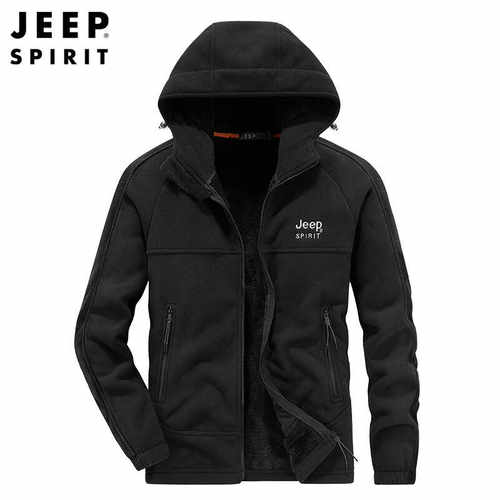 男士运动抓绒卫衣JEEPSPIRIT连帽