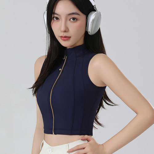 绝美瑜伽背心女修身速干运动上衣健身防震美背外穿显瘦含胸垫文胸