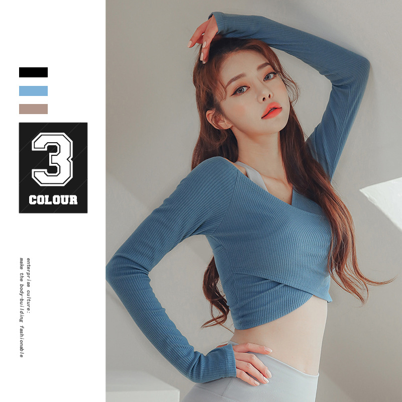 秋季美背露脐孕妇网红款运动上衣