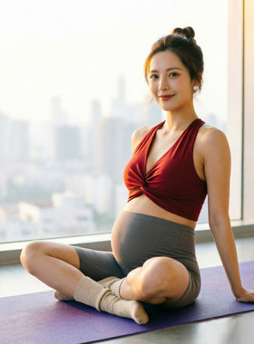 孕妇新款带胸垫普拉提瑜伽套装