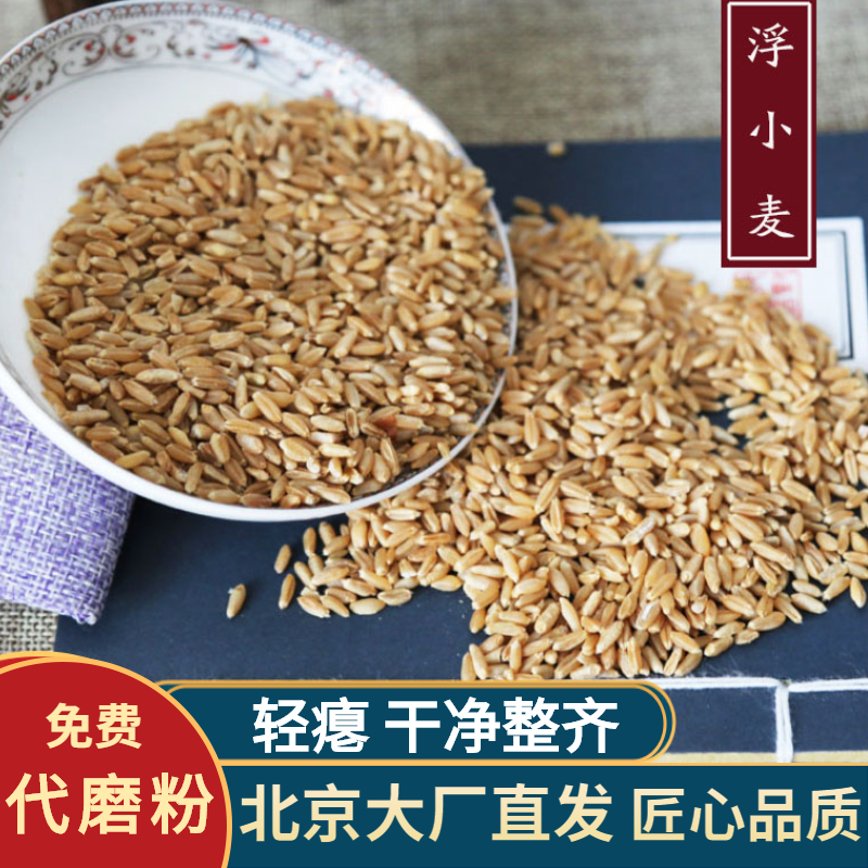 买3送1食味草精选浮小麦500克新货 浮小麦茶可磨粉可搭配甘草大枣