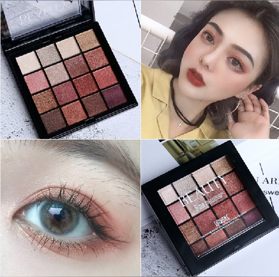 ins网红16色眼影女大地色哑光少女系初学者德国英国小众平价学生