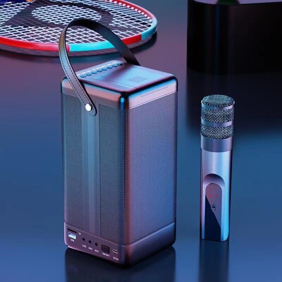 户外便携式蓝牙音箱麦克风无线话筒音响一体唱歌家用长续航重低音