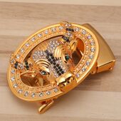 牛转乾坤皮带扣头皮带头男士 合金自动扣头3.5cm腰带头牛头卡扣