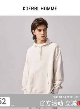 KOERRL 日本制A.P的经典定番款 重磅400+克花纱杏半拉链连帽卫衣