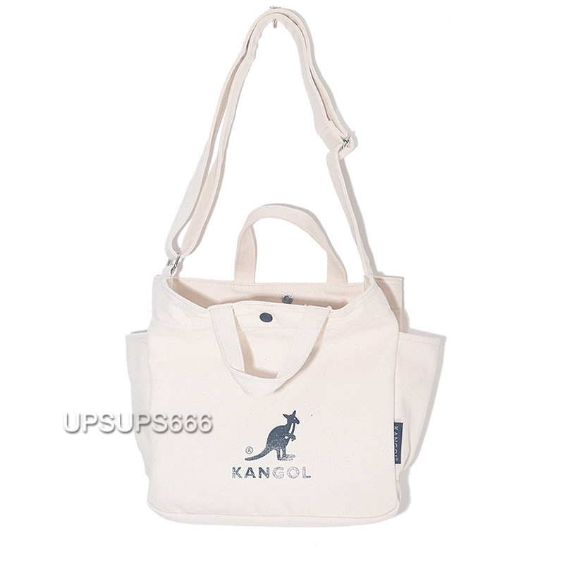 坎戈尔袋鼠3779日系工装中性简约大容量帆布手提包托特包斜挎包