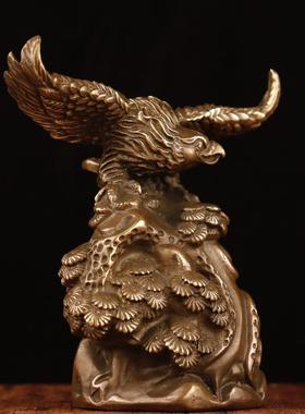 纯铜老鹰摆件大展宏图鹰雄鹰家居客厅办公室装饰品工艺品仿古老鹰