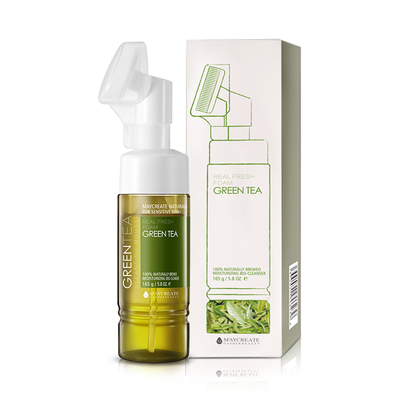 慕斯带刷头卸妆二合一绿茶洁面乳