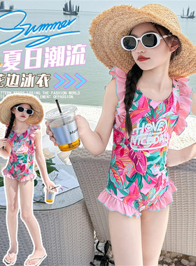 女童连体泳衣专业训练游泳衣