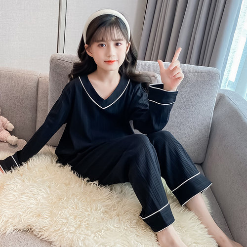 休闲舒适纯棉春秋洋气家居服睡衣