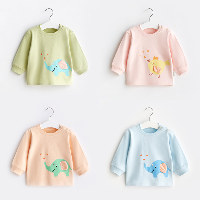 【t恤清仓】儿童t恤春秋夏纯棉长袖婴儿短袖上衣男童女童宝宝衣服