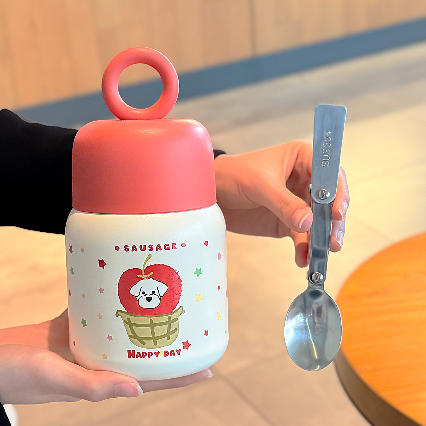 316不锈钢饭盒超长保温24小时燕窝银耳羹专用焖烧杯带勺子早餐杯