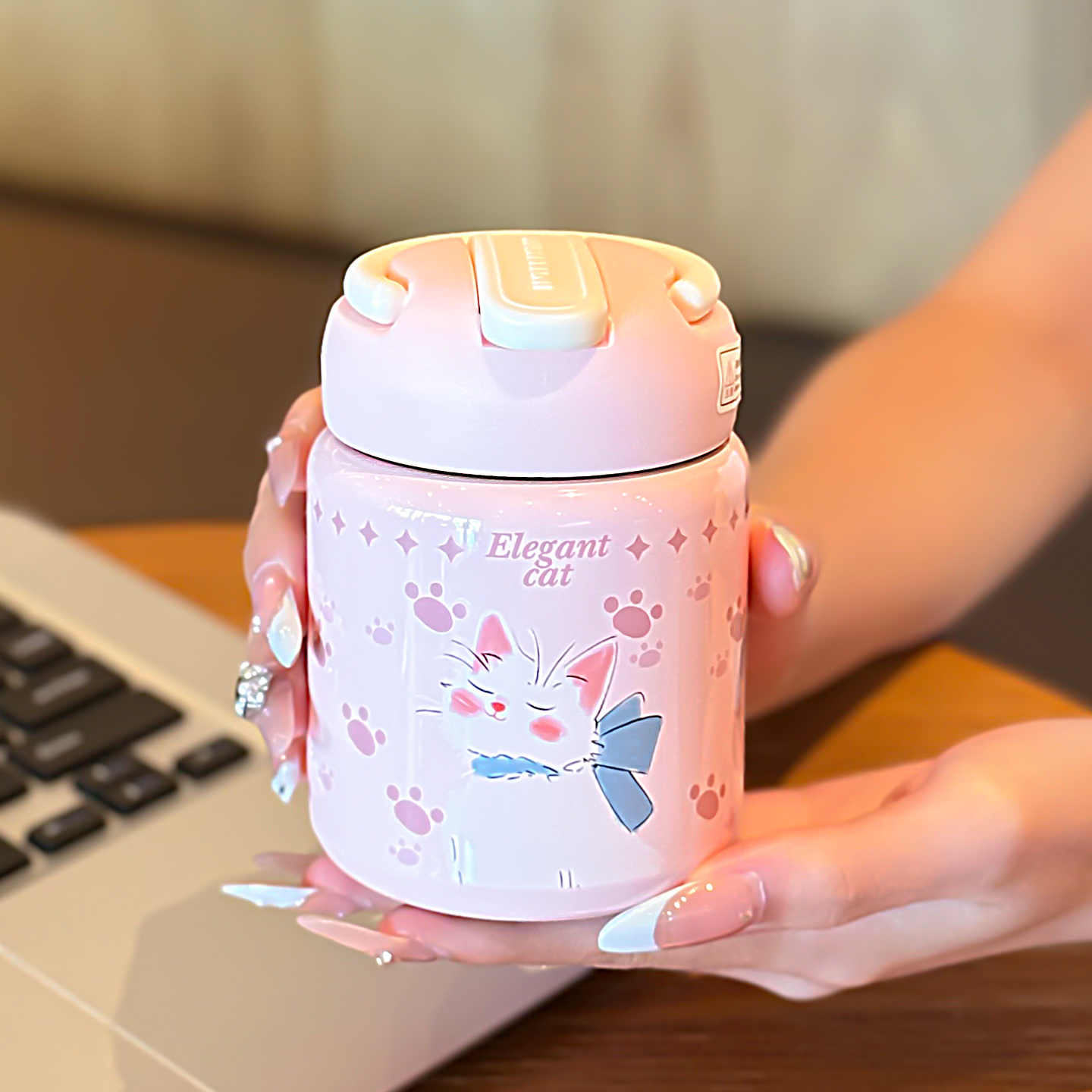 迷你保温杯小巧便捷吸管杯女生高颜值可爱水杯316不锈钢儿童杯子