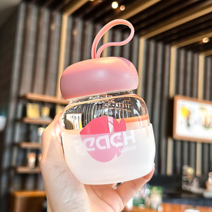 小玻璃杯便携迷你女士耐高温口袋杯可爱水杯简约矮胖办咖啡公室杯