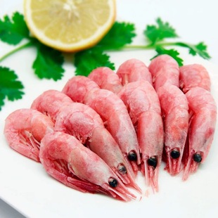 俄罗斯深海野生马加丹冰虾北极甜虾熟冻即食海鲜40-60包邮