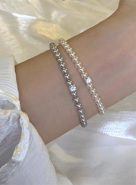 新品手链 fever博主珍珠手链女设计小众精致细款百搭手饰