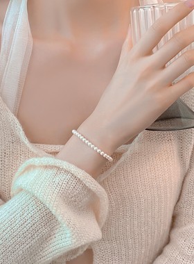 正圆施家珍珠手链14k包金