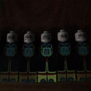 兼容小颗粒429清朝夜光小僵尸一眉道长林正英积木人仔拼装玩具