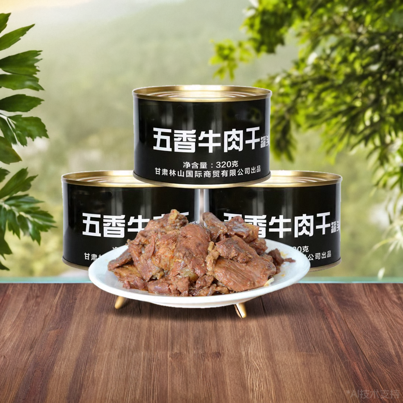 佬兵五香牛肉干罐头320g即食口粮应急储备干粮懒人下酒菜美食