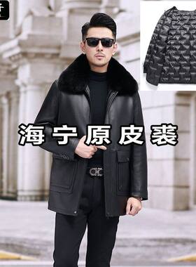 真毛头层皮真皮皮衣脱卸真毛内胆