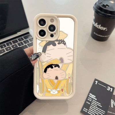 iPhone17卡通手机壳软16ProMax皇帝小新FINDX9苹果13华为Nova12活力版糖果OPPOReno15适用14PLUS创意VIVOX300