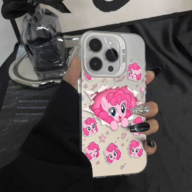 iPhone16手机壳硬OPPOFindx9卡通15Plus适用14ProMax碧琪破纸17air小马宝莉苹果13彩银一加TURBO6可爱VIVOs60