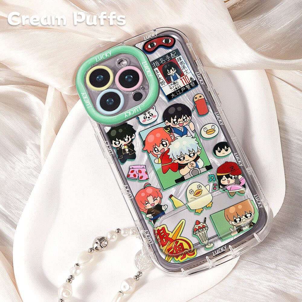 Q版银魂iPhone16带挂绳14plus手机壳小米17Ultra可爱软适用IQOO15至尊苹果12镜子支架13ProMax动漫红米TURBO5