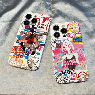 红米note14pro情侣格温蜘蛛侠苹果16手机壳硬iqoo13菲林华为nova12Ultra适用小米15pro高级感荣耀x50一加ace3