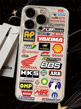 OPPOFINDX8个性透明软华为NOVA12手机壳iPhone13ProMax潮牌汽车标签苹果15适用16plus小米14ULTRA创意荣耀300