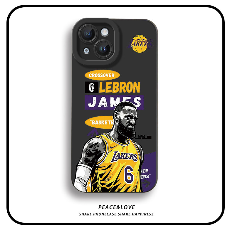 小米17瞳眼苹果13潮牌NBA球星詹姆斯14ProMax世界杯iPhone15高级感OPPOFindx9适用16Plus个性OPPOa58手机壳软