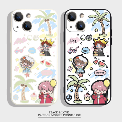 华为PURA80夏日皇冠檀健次苹果17周边VIVOX200PROMINI可爱1615plus适用iPhone1413手机壳12ProMax软S20卡通a5