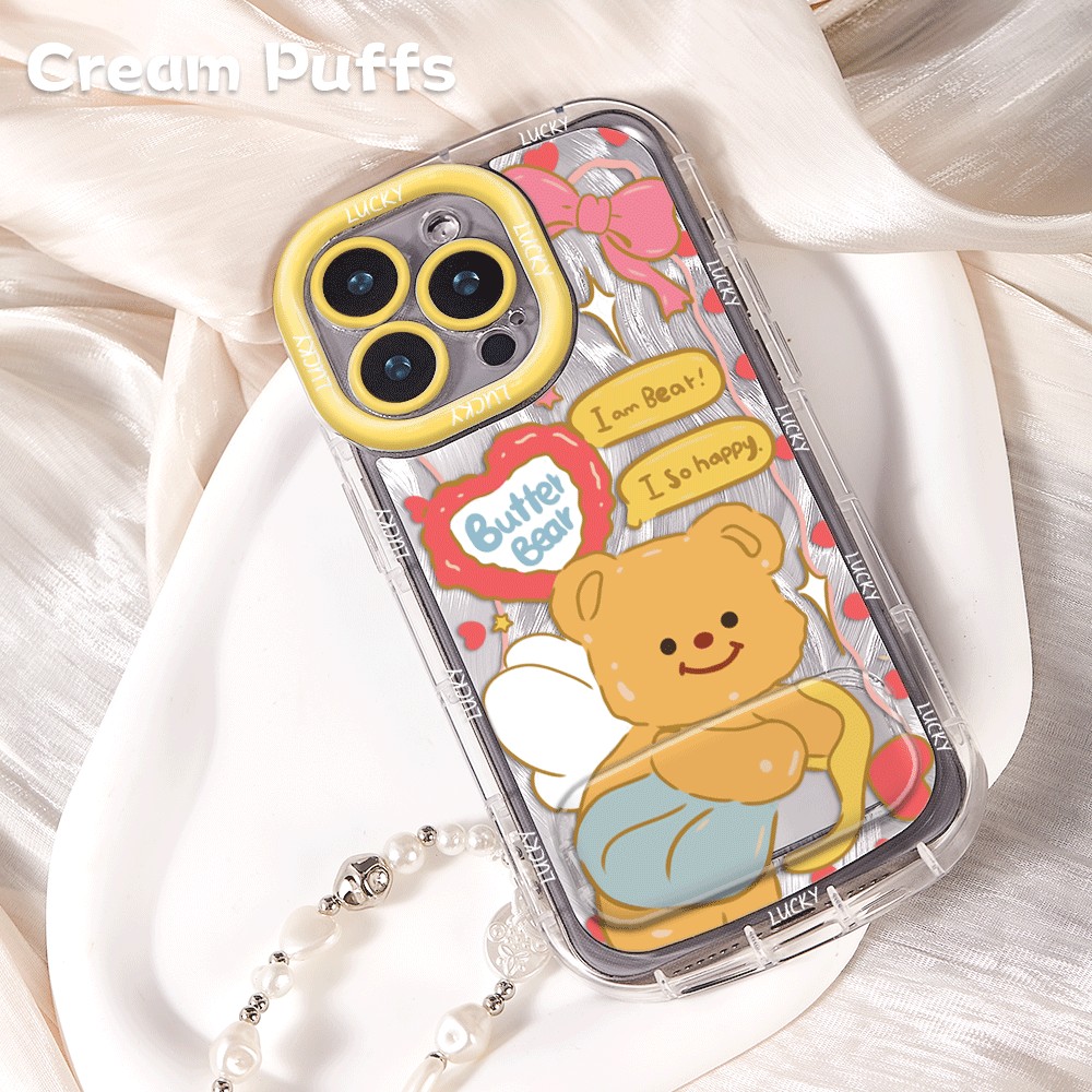 苹果14少女心13丘比特小熊羽纱泡芙OPPOReno15带挂绳适用16plus可爱FINDX9镜子支架iPhone17手机壳软12ProMax
