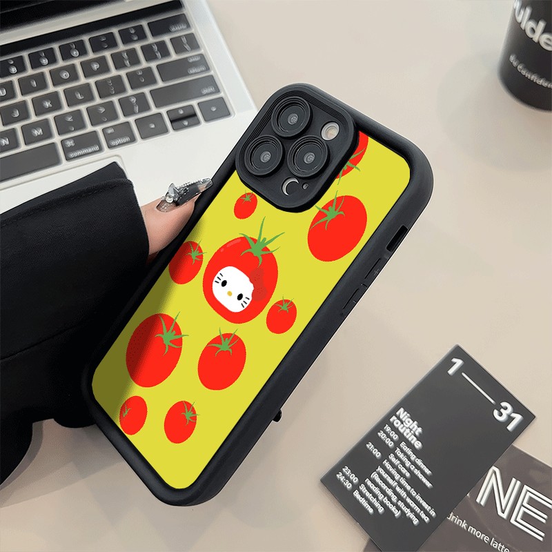 苹果16糖果14pm番茄凯蒂猫VIVOIQOO15卡通适用iPhone13个性畅玩70PLUS手机壳12软小米17ProMax可爱真我neo7se