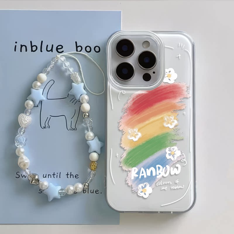 iPhone1615适用硬14大孔手机壳带挂绳苹果1312ProMaxins风彩虹荣耀X70IOPPOFINDX8小米15红米NOTE14一加ACE5