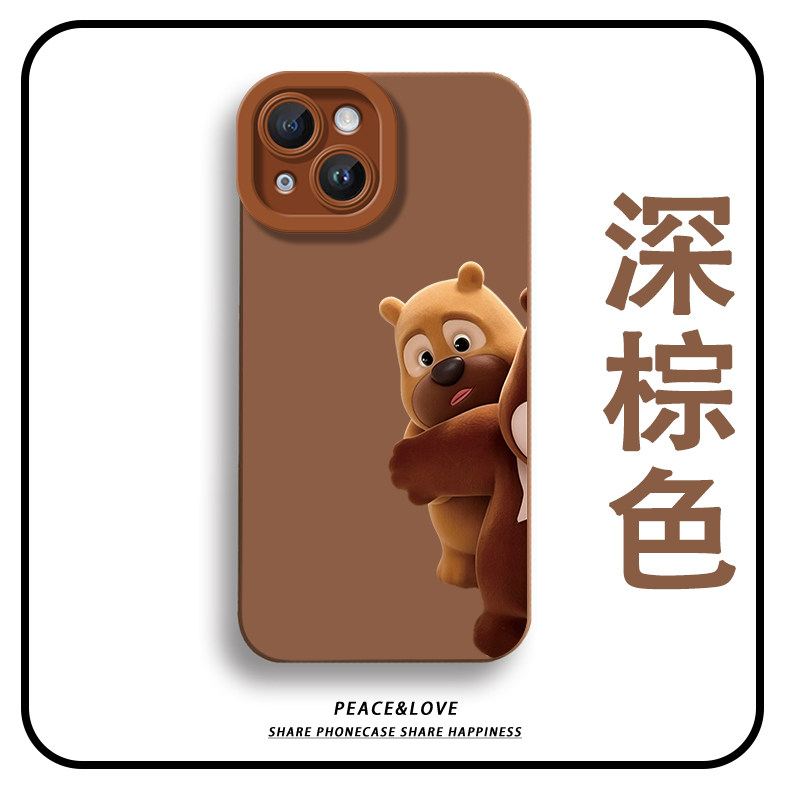 iPhone16适用苹果15创意熊二14ProMax可爱红米TURBO5MAX瞳眼熊出没小米17Ultra手机壳软一加ACE5创意荣耀x80i