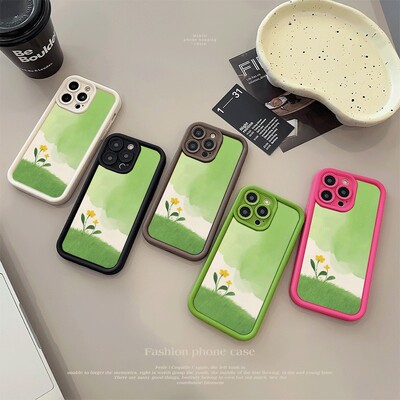 苹果16e糖果华为NOVA14ultra草坪小花15plus手机壳12软17ProMax创意VIVOIQOONEO11适用iPhone13真我NEO7TURBO