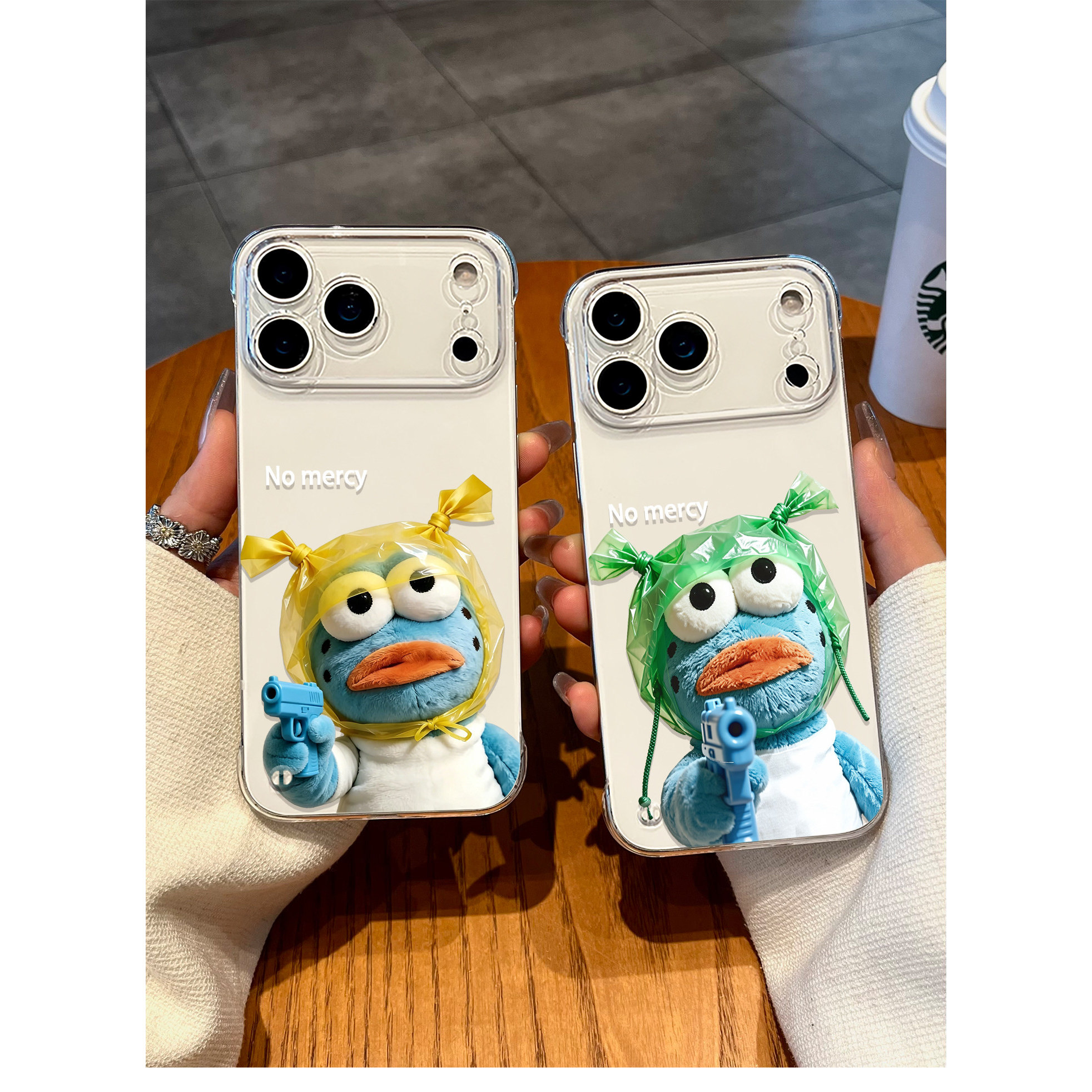 适用iPhone13苹果12p无边框17ProMax硬14PLUS超薄手机壳透明头套小丑鱼ins创意适用OPPORENO16适用VIVOIQOO15
