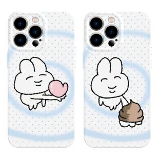 送爱心兔子真我GT8适用iPhone12p苹果13菲林搞怪小米17华为MATE80可爱16plus硬14promax情侣OPPOReno15手机壳