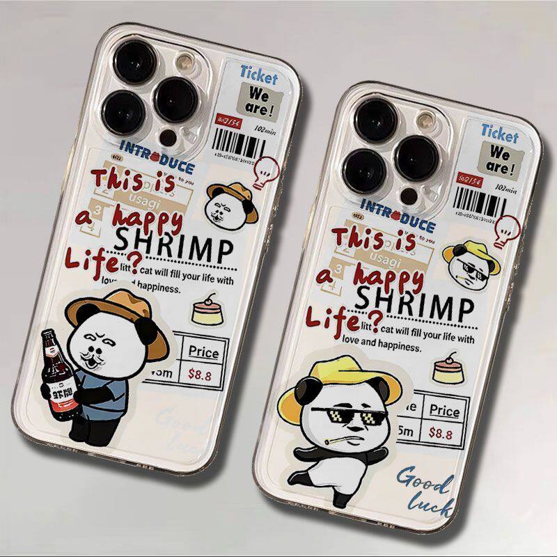华为NOVA15适用14报纸标签虾公子13ProMax卡通iPhone16手机壳软17air透明苹果12可爱华为HI畅享80PLUS创意s50