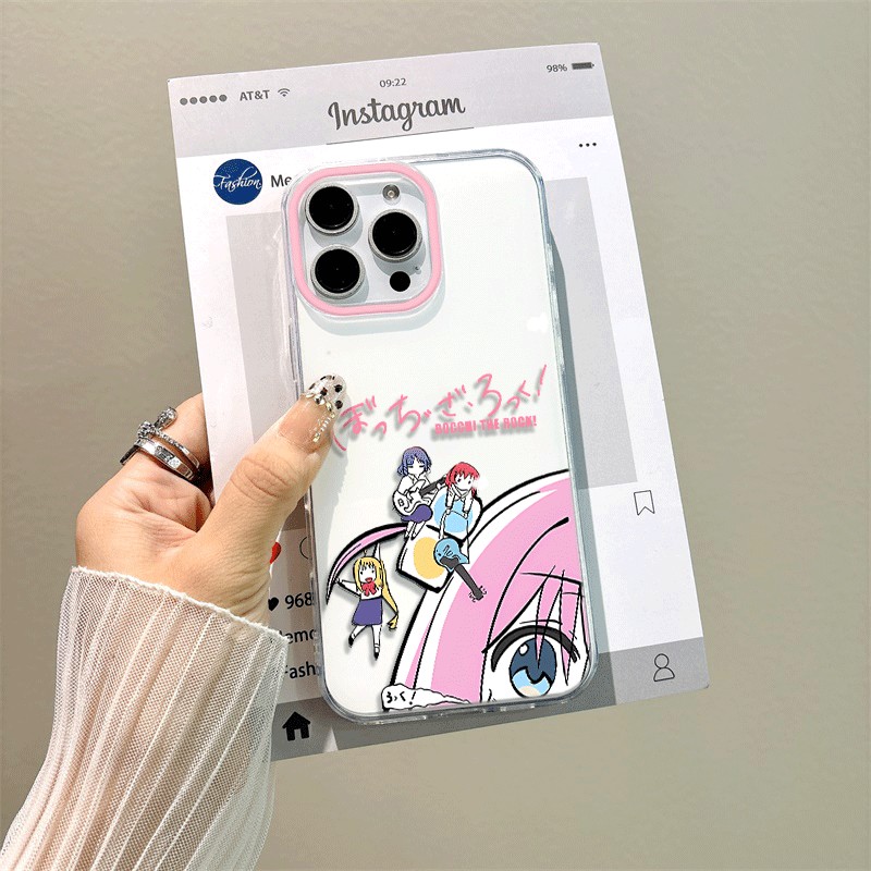 大孔13ProMax硬Nova12红米NOTE14pro+创意手机壳带挂绳适用苹果16卡通iPhone15plus二次元孤独摇滚OPPOfindX8