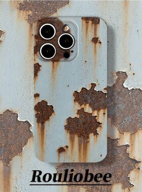 手机壳15PLUS创意硬iPhone12破烂风锈迹斑斑华为Nova14小米CIVI5PRO菲林13ProMax小众苹果16适用三星S24ULTRA