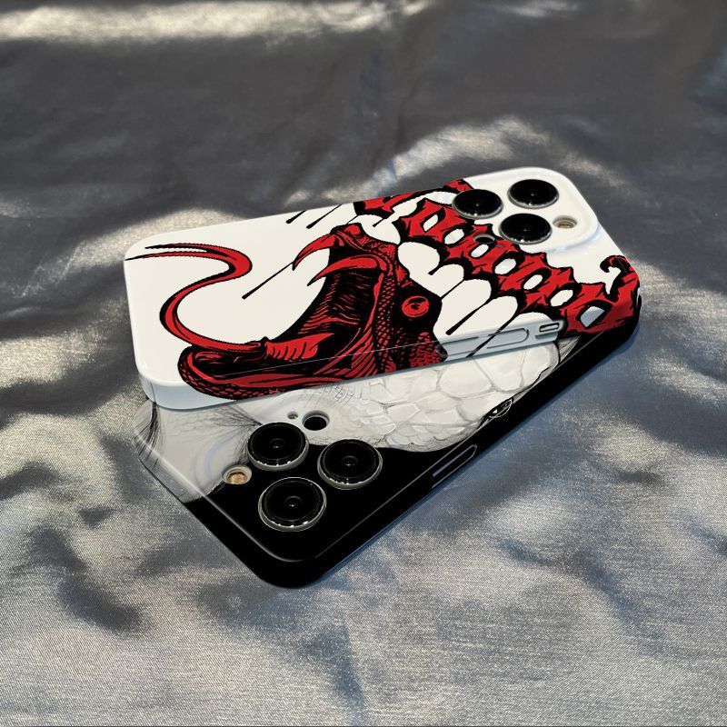 VIVOs17e创意蟒蛇个性iQOOneo9适用苹果15手机壳硬华为Pura70菲林OPPOReno12小米15一加ace2pro高级感荣耀200