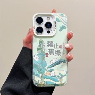 静止焦虑小狗iPhone16卡通苹果12彩银VIVOX200S带镜子支架可爱13ProMax高级感手机壳硬14适用15华为PURA80PRO